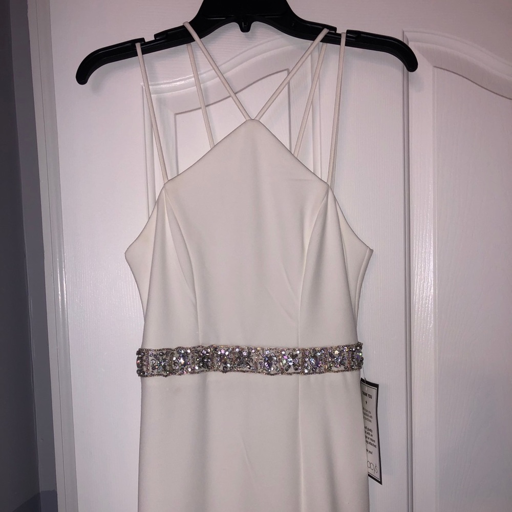 B. Darlin White Satin Dress